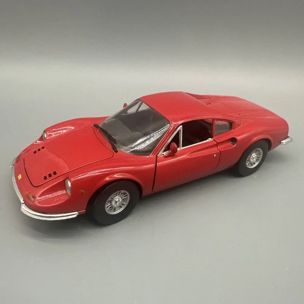 Vintage Anson 1/18 Red Dino 246 GT Ferrari Diecast Metal Model Car